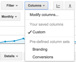 Pre-defined Column Set