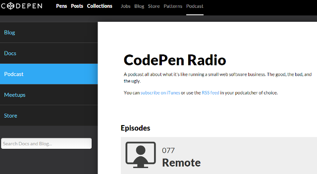 CodePen Radio