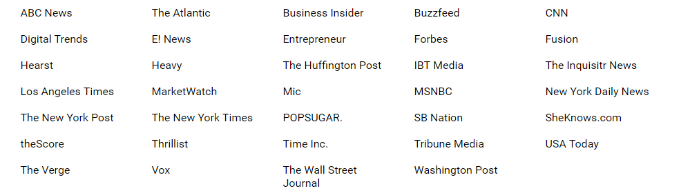 Large publishers who have adapted to AMP